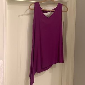 Plum colored Ruby Ribbon sleeveless long top, Large, like new, perfect cond.